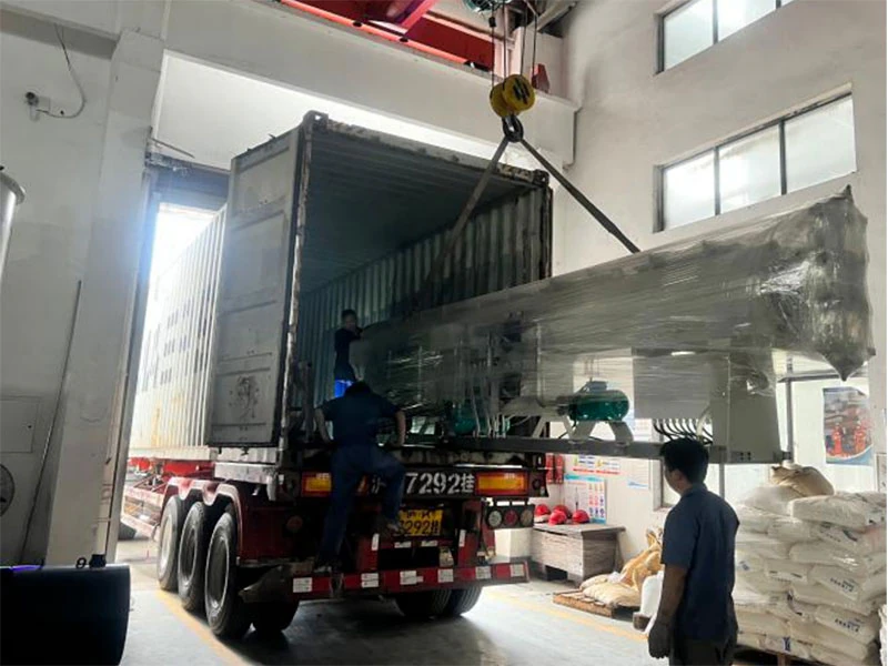 Polestar Machinery delivery and container loading Polestar Machinery delivery loading preparation for plastic extrusion equipment