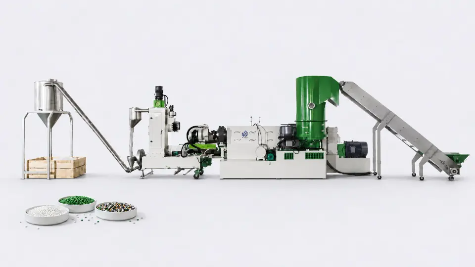 Plastic granulating line Plastic granulating line