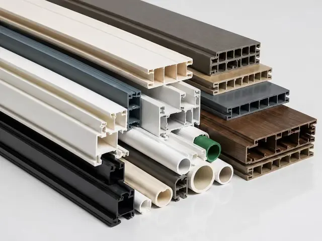 PVC and WPC extruded profiles in multiple cross sections and finishes PVC and WPC extruded profiles in multiple cross sections and finishes